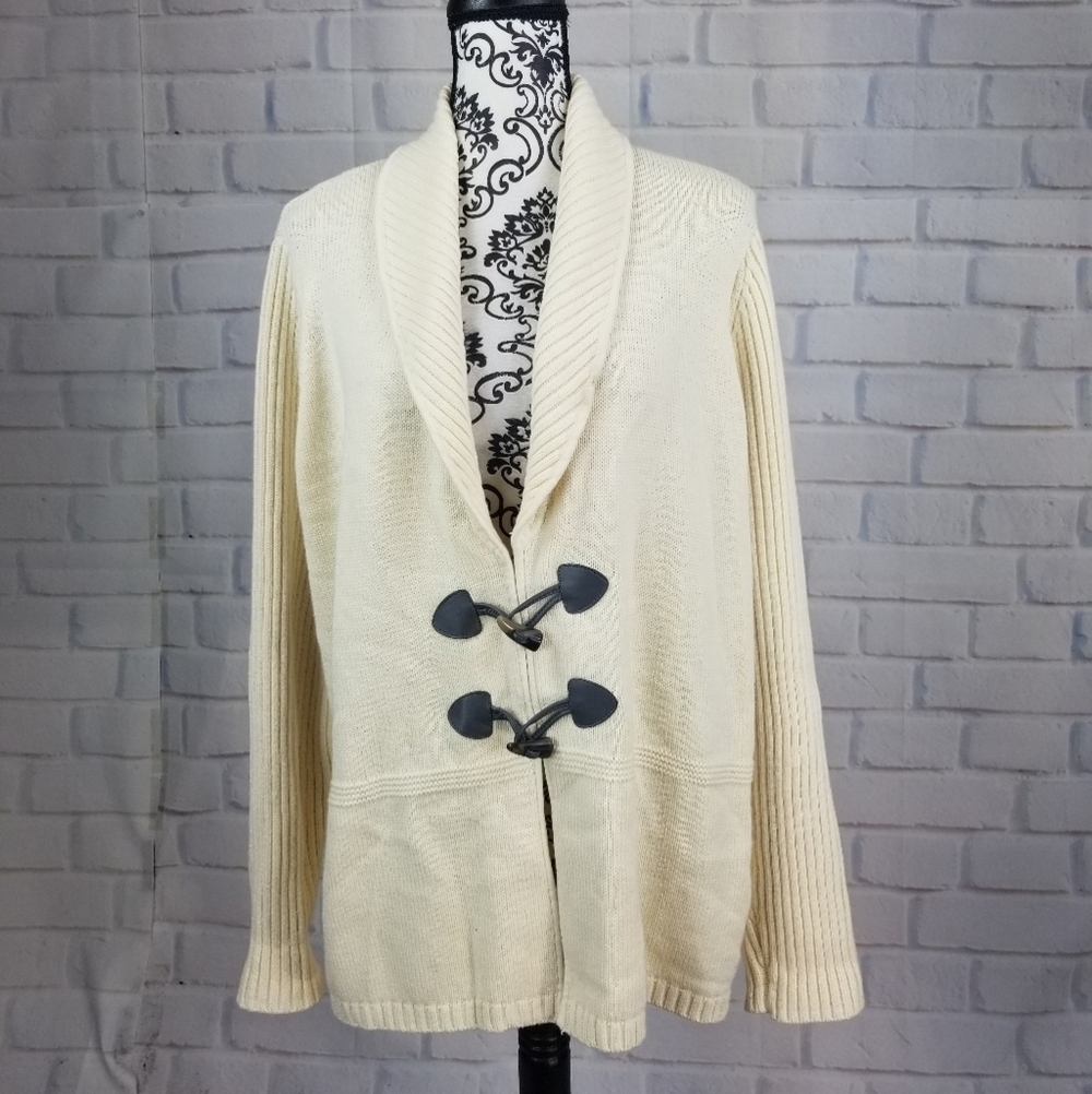 Jones New York button front long sleeve sweater 2x